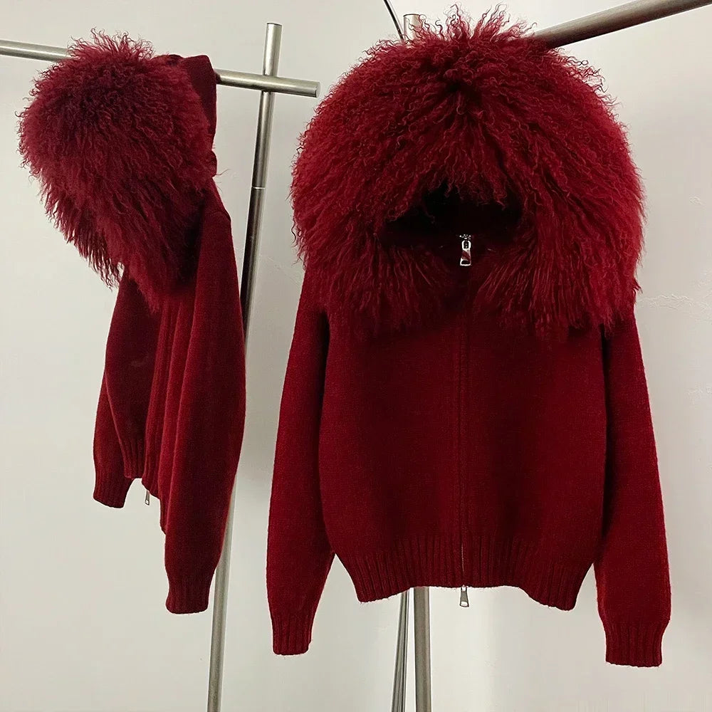 LUXE Fur Cardigan