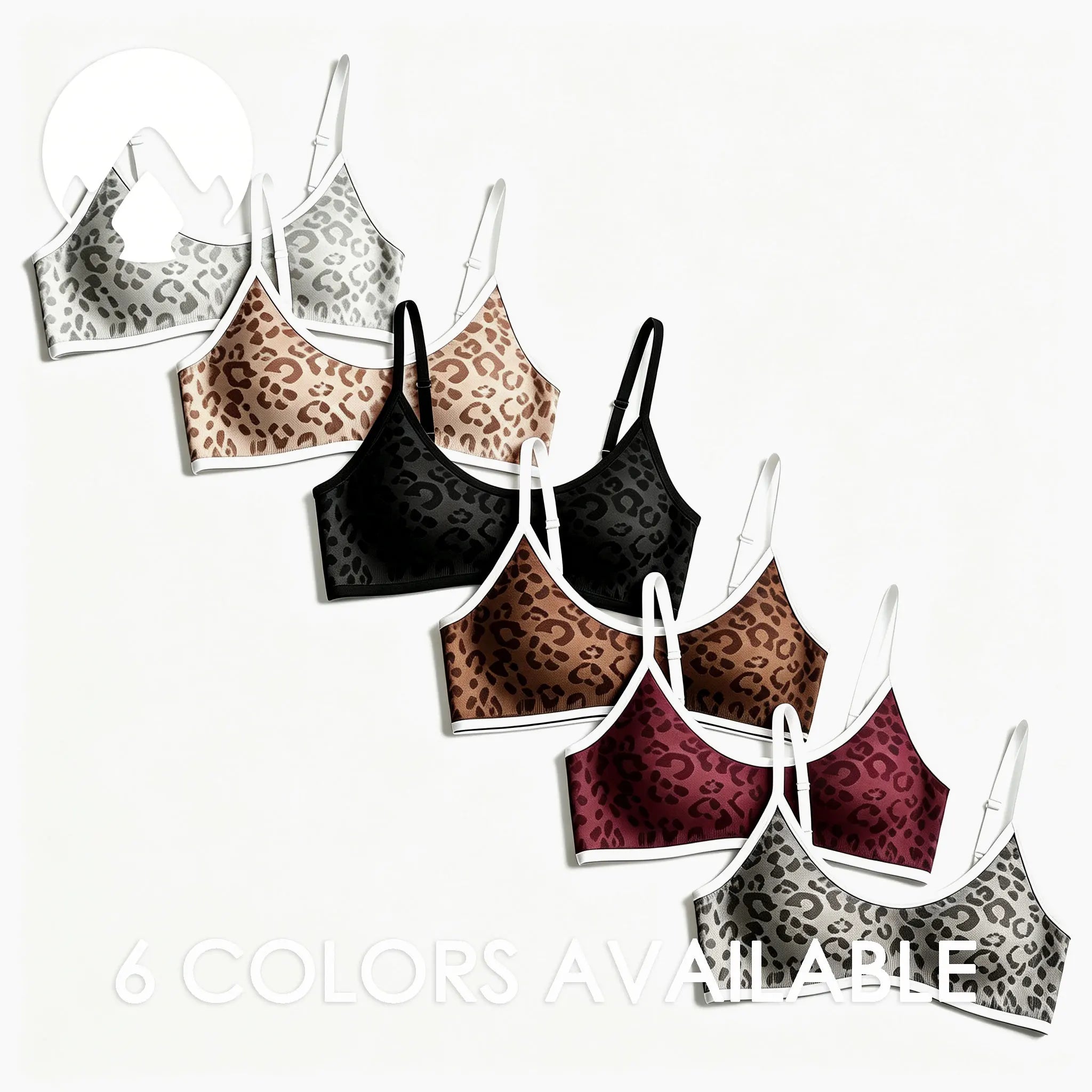 Women's Leopard Print High-Impact Sports Bra Top for Outdoor Running Gym Workout Fitness Active Wear Shock Absorption