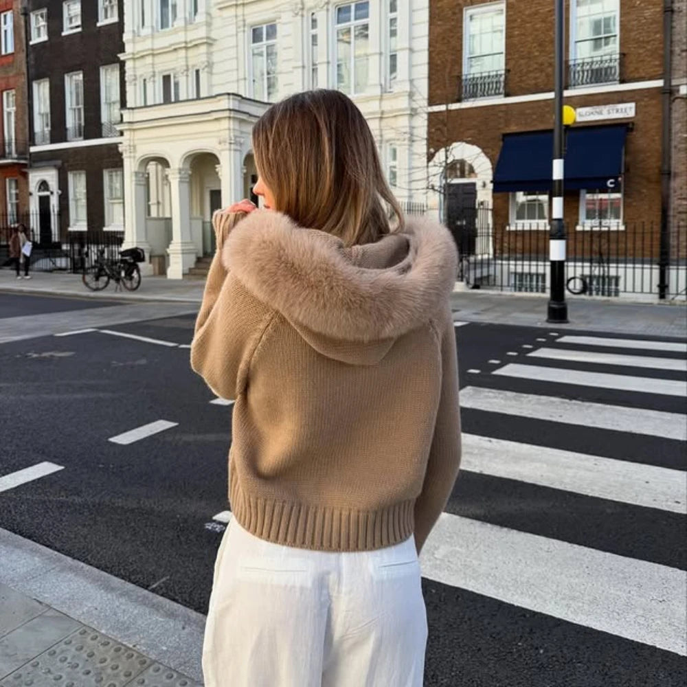 LUXE Fur-Trim Jacket