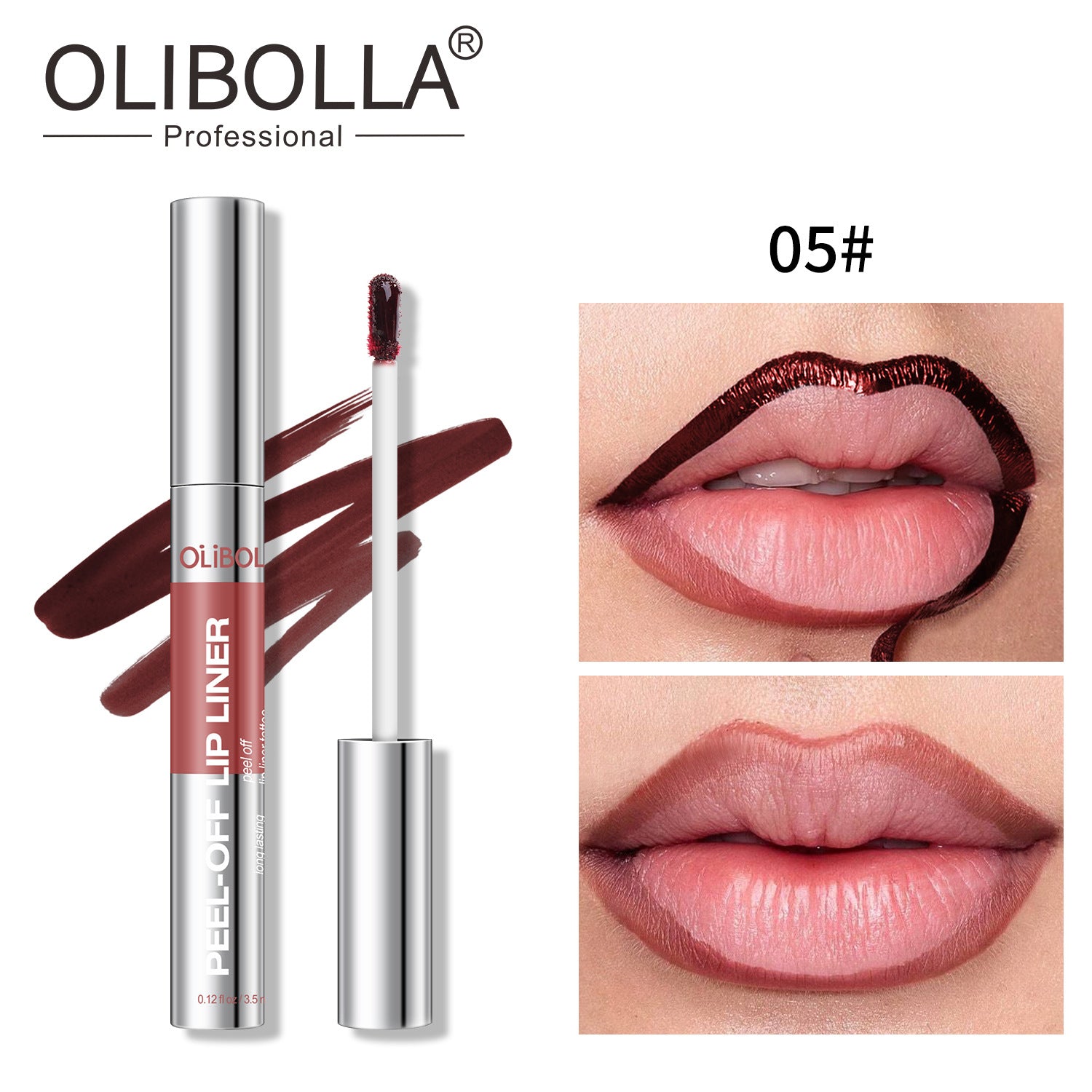 Matte Peel-Off Lip Gloss and Liner Set
